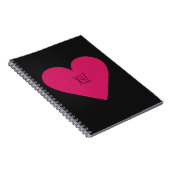 Red Heart Valentine Custom Notebook Notizblock (Rechte Seite)