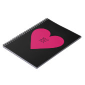 Red Heart Valentine Custom Notebook Notizblock (Linke Seite)