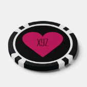 Red Heart Valentine Custom Poker Chips (Einzeln)
