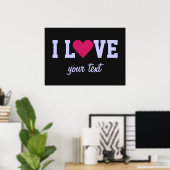 Red Heart Valentine Custom Poster (Heimbüro)