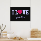 Red Heart Valentine Custom Poster (Küche)