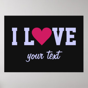 Red Heart Valentine Custom Poster