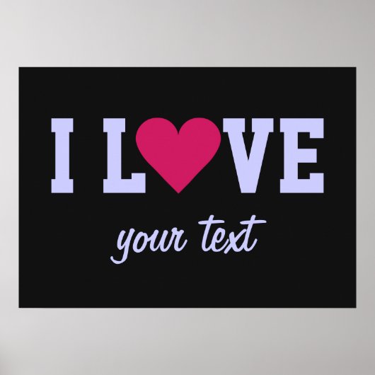 Red Heart Valentine Custom Poster (Vorne)