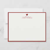 Red Heart Valentine’s Day Note Card Einladung (Vorderseite)