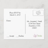 Red Heart Verziert Black Wirbel UAWG Einladungspostkarte (Rückseite)