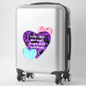 Red heart vibrant red love aufkleber (Koffer)