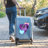 Red heart vibrant red love aufkleber (Koffer Insitu)