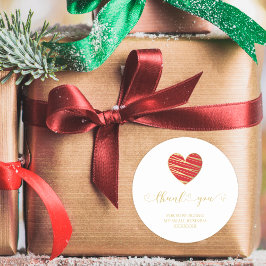 Red Heart Vielen Dank, dass Sie kleine Unternehmen Runder Aufkleber