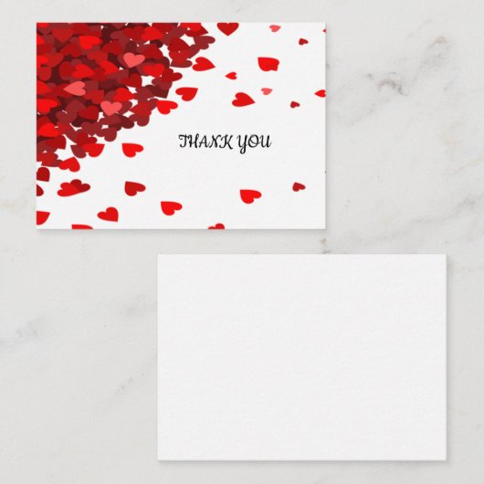 Red Heart Vielen Dank Karten (Vorne/Hinten)