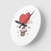 Red Heart Wall Clock – Valentine’s Day Home Decor Runde Wanduhr (Winkel)