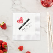 Red Heart Wedding Paper Napkin Serviette (Beispiel)