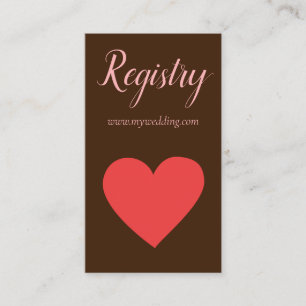 Red Heart Wedding Registry Begleitkarte