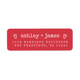Red Heart Wedding Return Address