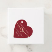 Red Heart Wedding Vielen Dank Geschenkanhänger (Beispiel)