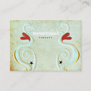 Red Heart Wirbel 3D Business Card Visitenkarte