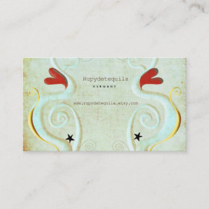 Red Heart Wirbel 3dimensional Business Card Visitenkarte