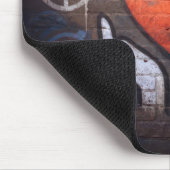 Red Heart with Hands Graffiti On a Brick Wall Mousepad (Ecke)