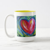 Red Heart with Hope Art Custom Coffee Cups Zweifarbige Tasse (Links)