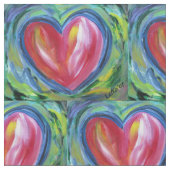 Red Heart with Hope Custom Fabric Art Material Stoff (Nahaufnahme)