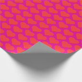 Red Heart Wrapping Paper - Romantic Gift Wrap Geschenkpapier (Ecke)