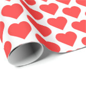 Red Heart Wrapping Paper - Romantic Gift Wrap Geschenkpapier (Rolleneckpunkt)