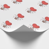 Red Heart Wrapping Paper – Romantic Valentine’s Gi Geschenkpapier (Ecke)