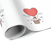 Red Heart Wrapping Paper – Romantic Valentine’s Gi Geschenkpapier (Rolleneckpunkt)