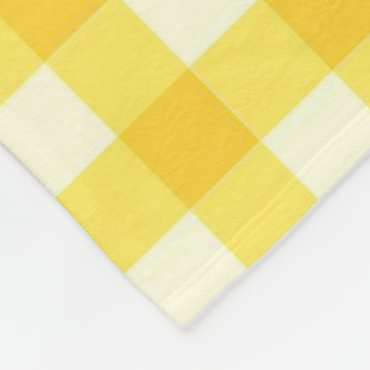 Red Heart Yellow Gingham Valentine's Day Gift Fleecedecke (Ecke)