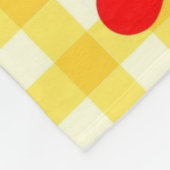 Red Heart Yellow Gingham Valentine's Day Gift Fleecedecke (Ecke)