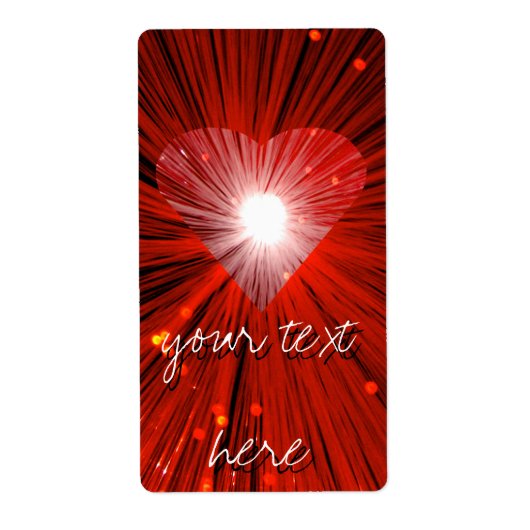 Red Heart "Your Text"-Label (Vorne)