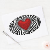 Red Heart Zebra Umschlag Aufkleber Gastgeschenk La (Umschlag)