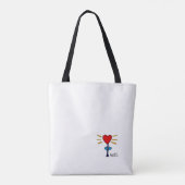 Red HeartFlower Shopping Tasche (Rückseite)