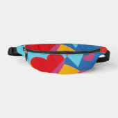 Red Hearts Abstract Fanny Pack Bauchtasche (Vorderseite)