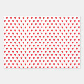 Red Hearts Abstrakt Handgezeichnetes Boho Style Mu Geschenkpapier Set (Vorderseite 3)