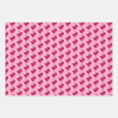 Red Hearts Abstrakt Handgezeichnetes Boho Style Mu Geschenkpapier Set (Vorderseite 3)