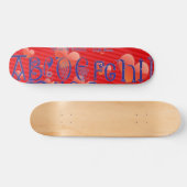 Red Hearts Alphabet Skateboard (Horizontal)