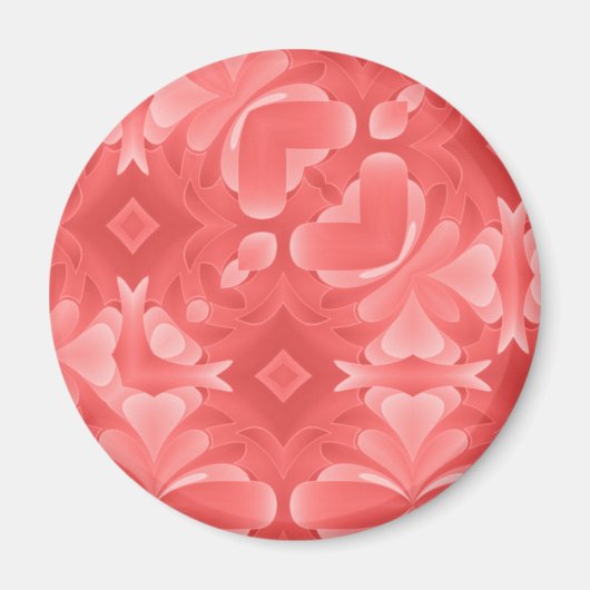 Red Hearts and Diamonds Magnet (Vorne)