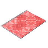 Red Hearts and Diamonds Notizblock (Linke Seite)