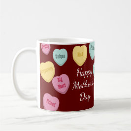 Red Hearts and Foto Message | Spanischer Muttertag Kaffeetasse