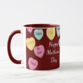 Red Hearts and Foto Message | Spanischer Muttertag Tasse (Links)