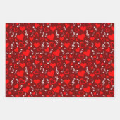 Red Hearts and Musiknotens Adult Cloth Face Maske Geschenkpapier Set (Vorderseite 3)