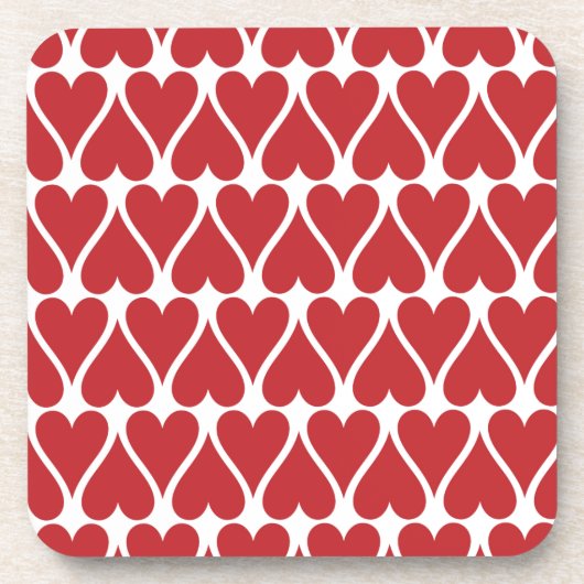 Red Hearts anpassen Getränkeuntersetzer (Vorderseite)