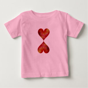 Red Hearts Baby Tutu Bodysuit, rosa Baby T-shirt