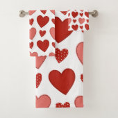 Red Hearts Badhandtuch Set (Insitu)