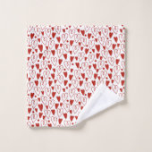 Red Hearts Badhandtuch Set (Waschlappen)