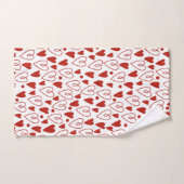 Red Hearts Badhandtuch Set (Handtuch)