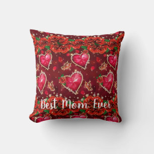 Red Hearts Best Mama 2022 Trendy Chic Gift Kissen