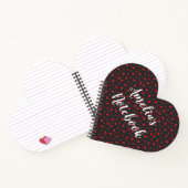 Red Hearts - Black Heart Shaped Notebook Notizbuch (Innenseite)