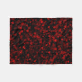 Red Hearts Blake Vision Dunkle schwarze romantisch Fleecedecke (Vorderseite (Horizontal))
