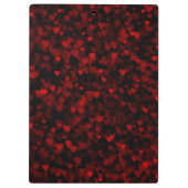 Red Hearts Blake Vision Dunkle schwarze romantisch Klemmbrett (Rückseite)